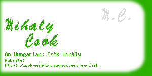 mihaly csok business card